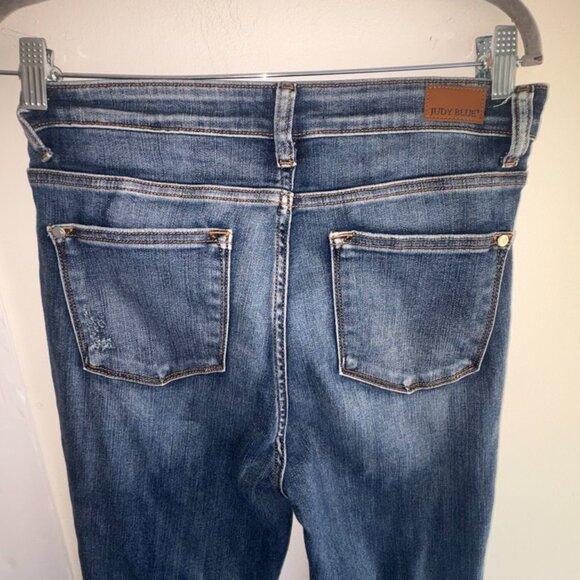 Judy Blue High Waist Skinny Jeans with Side Slit Released Hem (JB-82422) Sz 9/29 - Picture 14 of 15